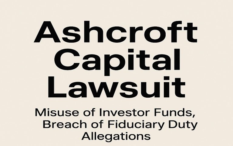 Read more about the article Ashcroft Capital Lawsuit: What Investors Need to Know