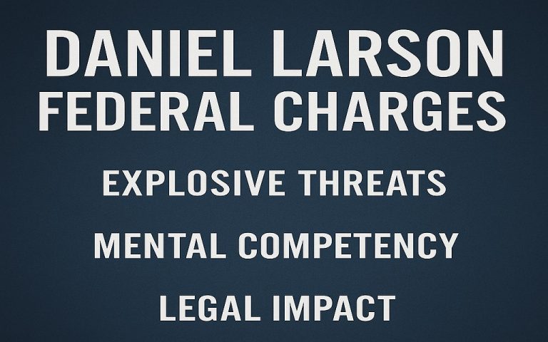 Read more about the article Daniel Larson Federal Charges: Explosive Threats, FBI Involvement, and Legal Fallout